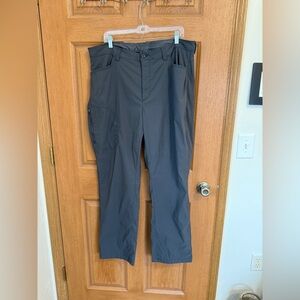 Eddie Bauer fleece lined pants mens size 40x32 grey outdoors hiking activewear